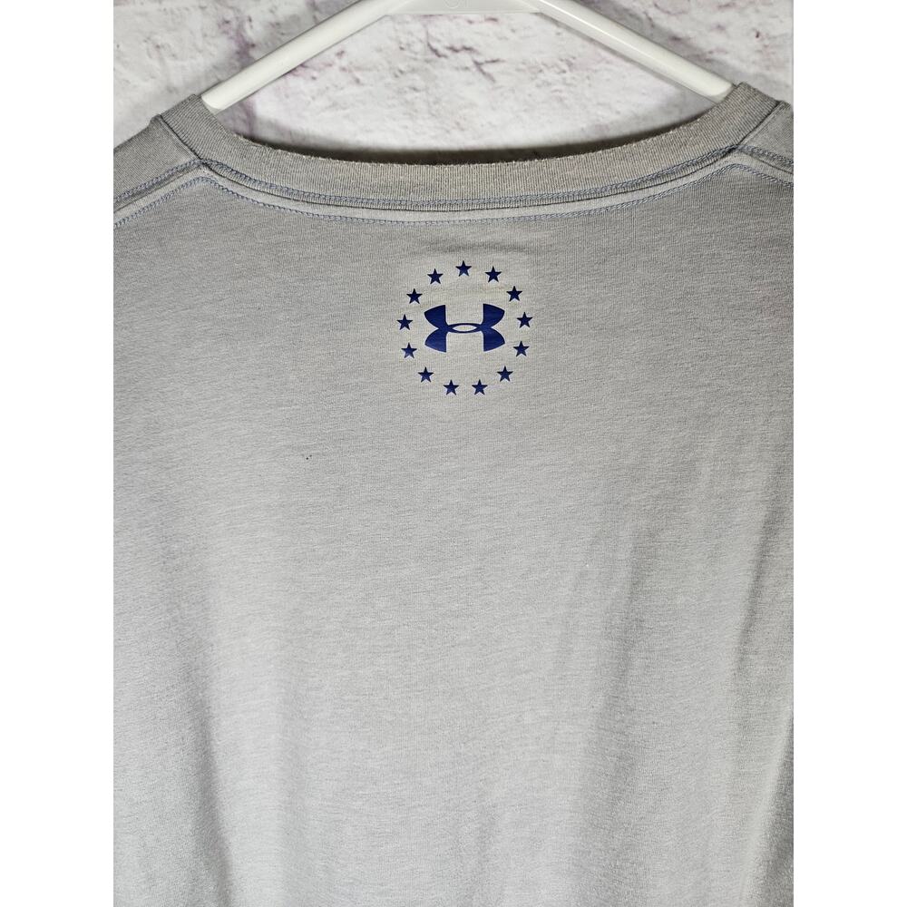 Under Armour Men's Tshirt Gray Eagle Shield American Flag Size XL - Picture 2 of 5